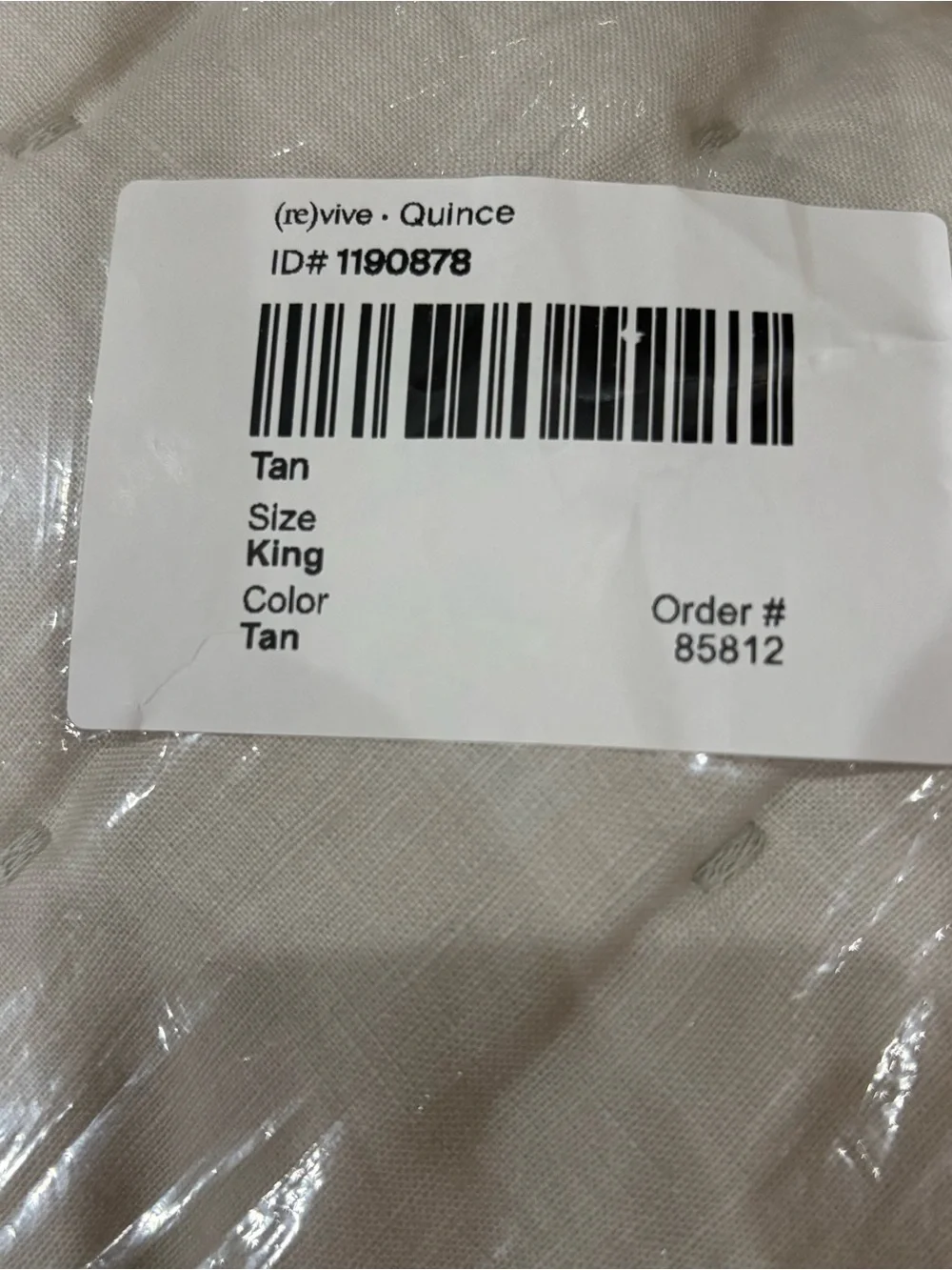 Quince Full/Queen European Linen Dream Quilt in Sand